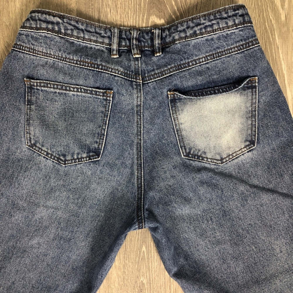 Missguided "Distressed Patchwork" jeans - size 10 - Picture 11 of 11